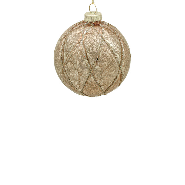 10cm Lorena Champagne Ball Ornament