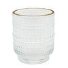 Zoe Clear with Gold Rim Votive Holder