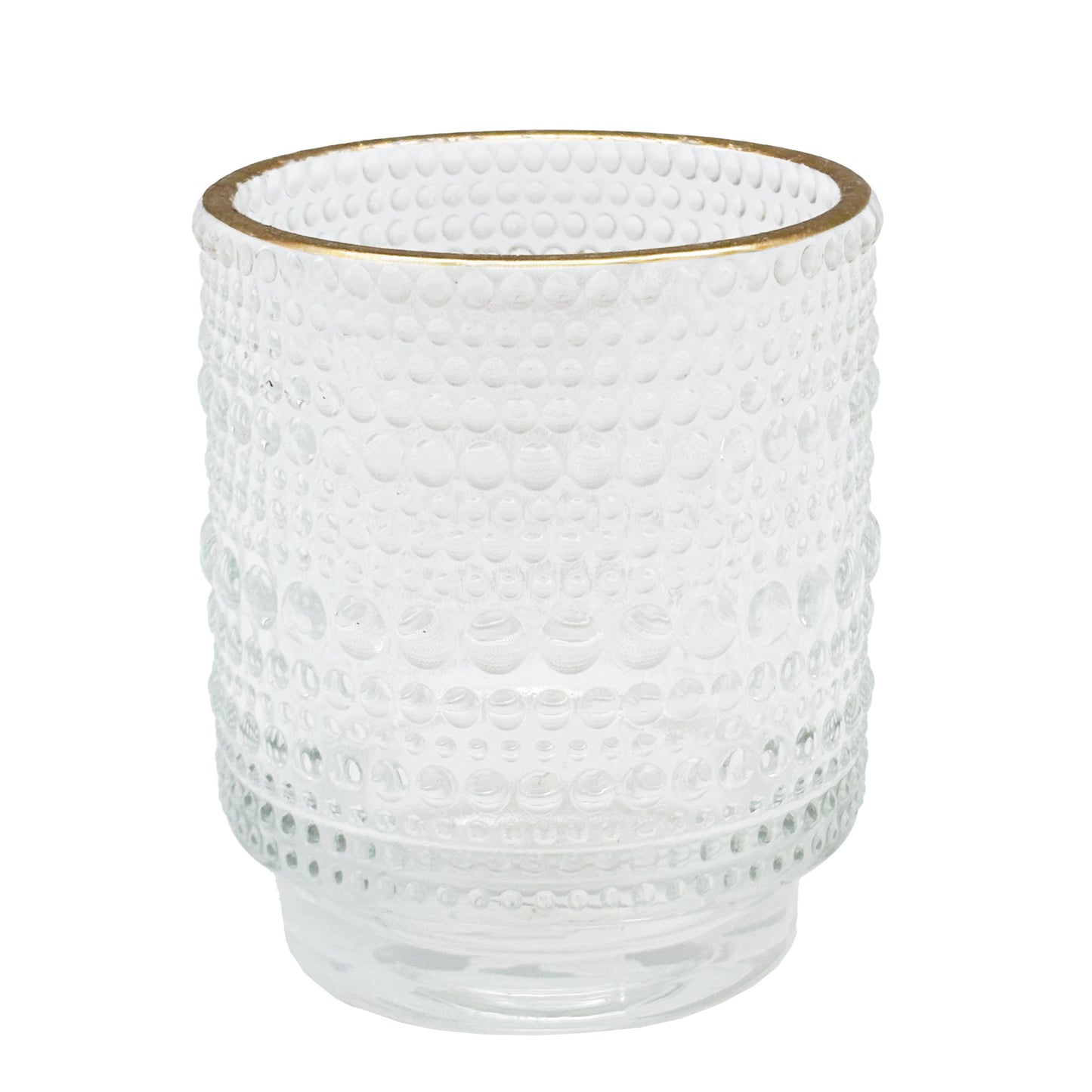 Zoe Clear with Gold Rim Votive Holder