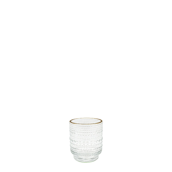 Zoe Clear with Gold Rim Votive Holder