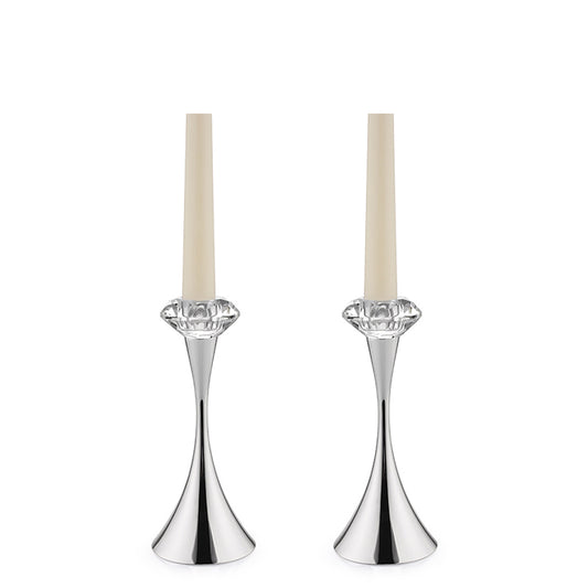 Paloma Set of 2 Crystal & Metal Taper Holder