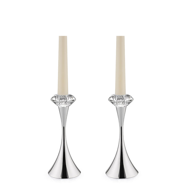Paloma Set of 2 Crystal & Metal Taper Holder