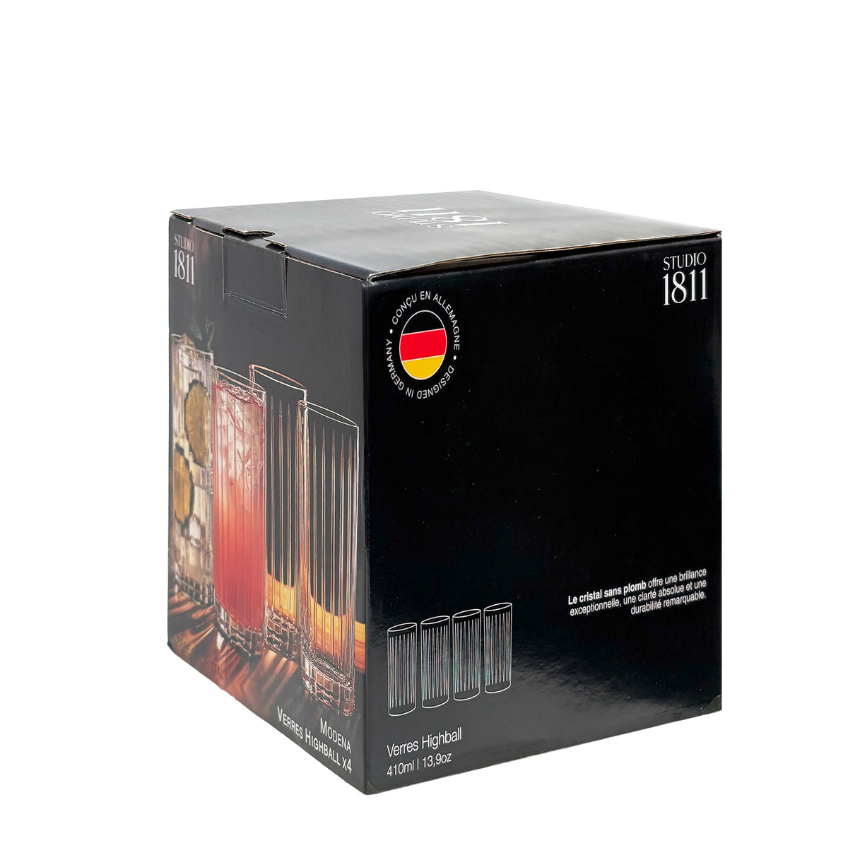 Modena HB Glasses 410ml (13.9oz) S/4