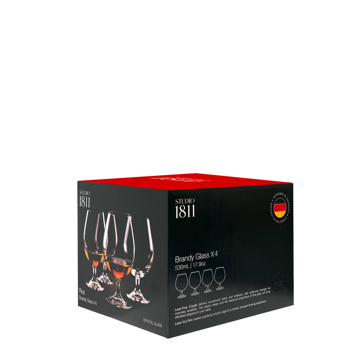 Riva Brandy 530ml (17.9oz) Set of 4