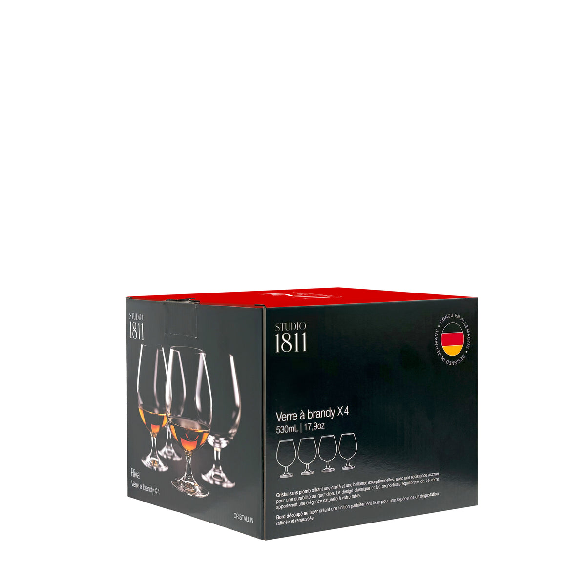 Riva Brandy 530ml (17.9oz) Set of 4