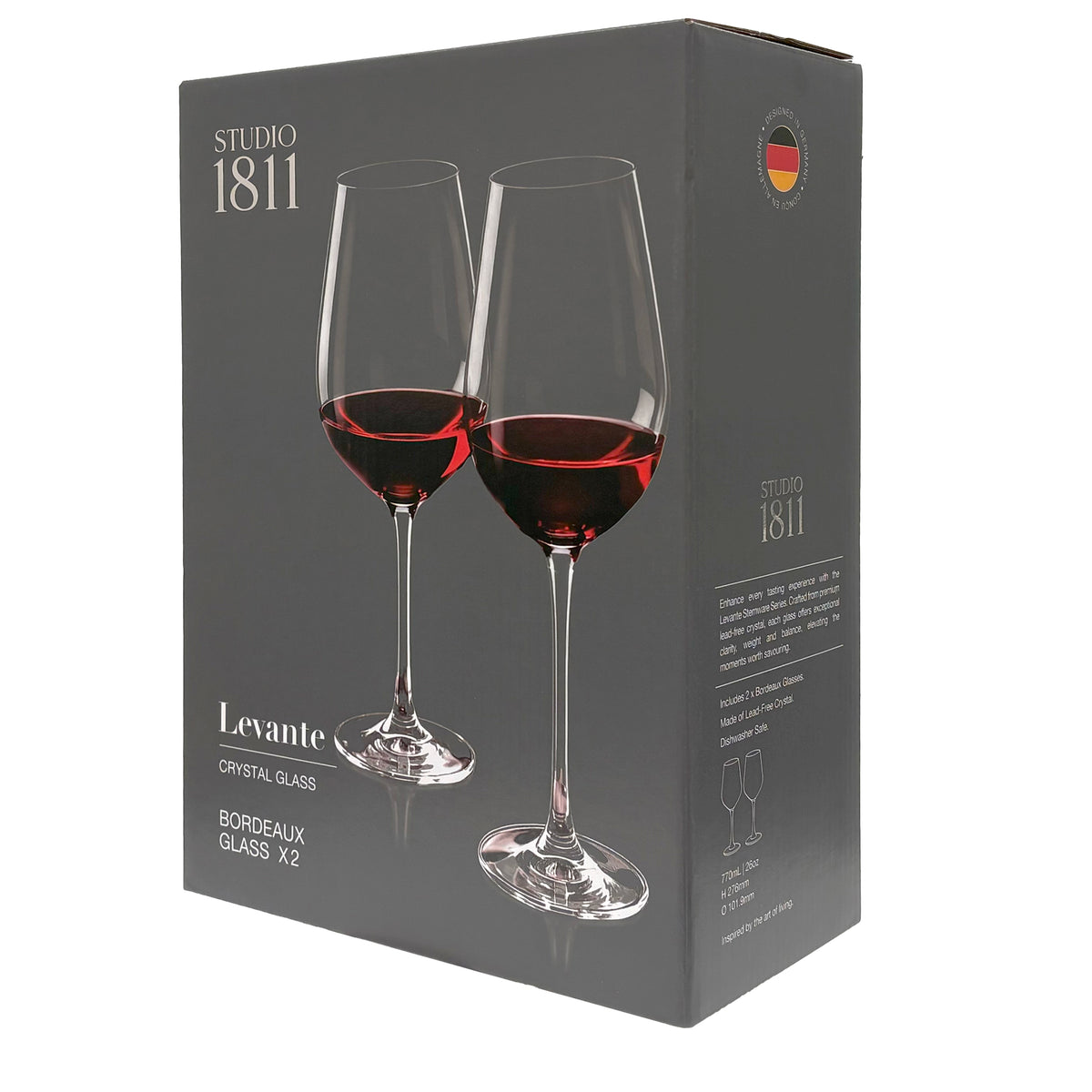 Levante Bordeaux 770ml (26oz) Set of 2