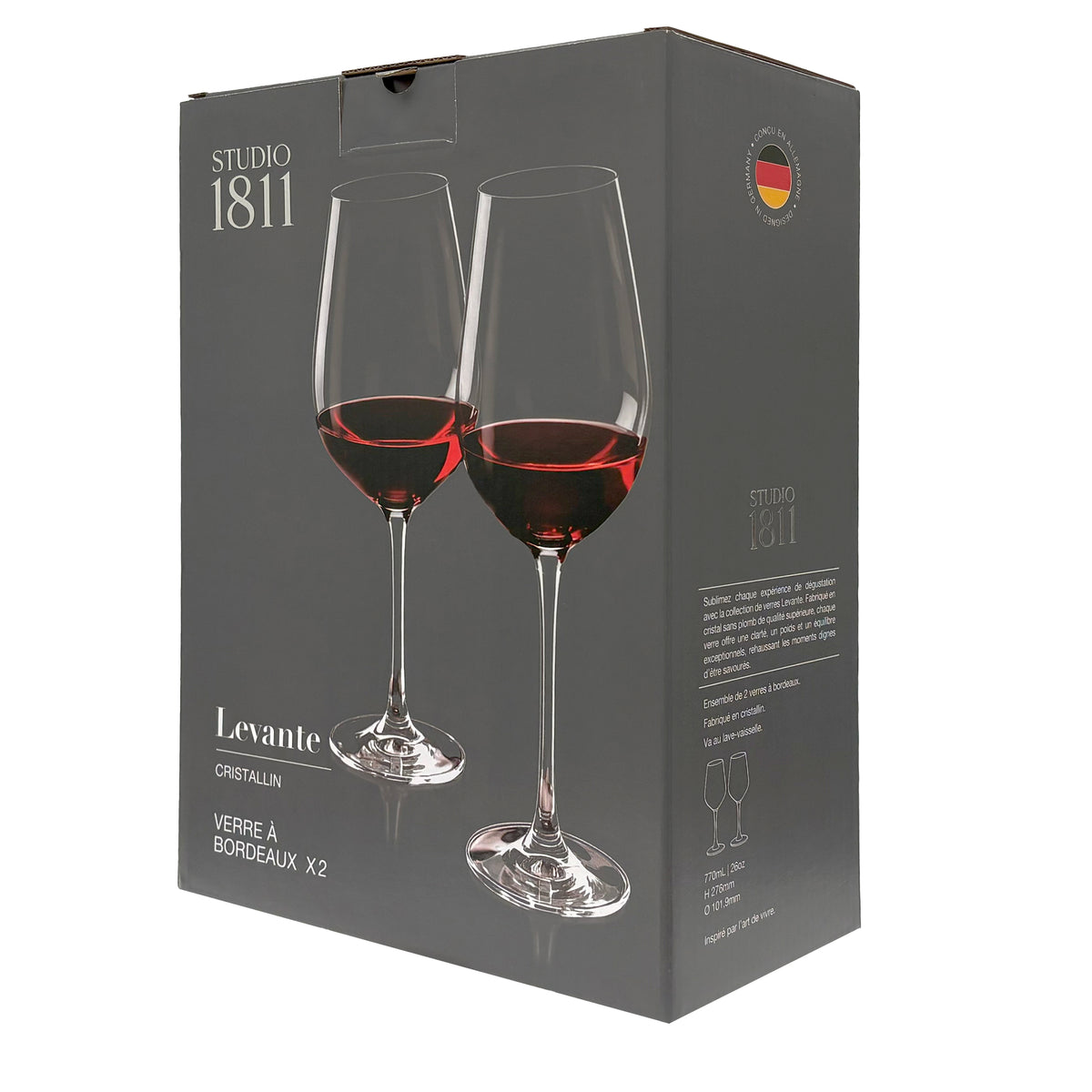 Levante Bordeaux 770ml (26oz) Set of 2