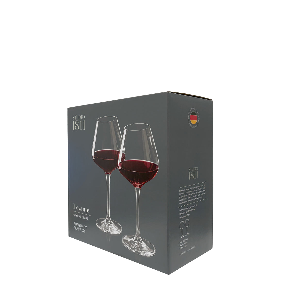 Levante Burgundy 860ml (29oz) Set of 2