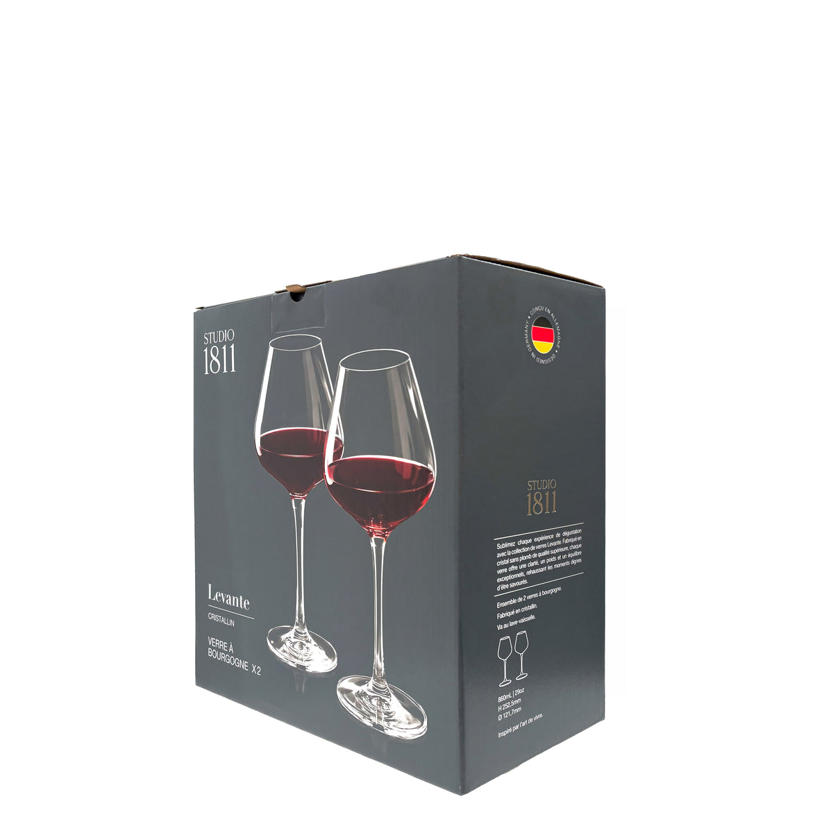 Levante Burgundy 860ml (29oz) Set of 2