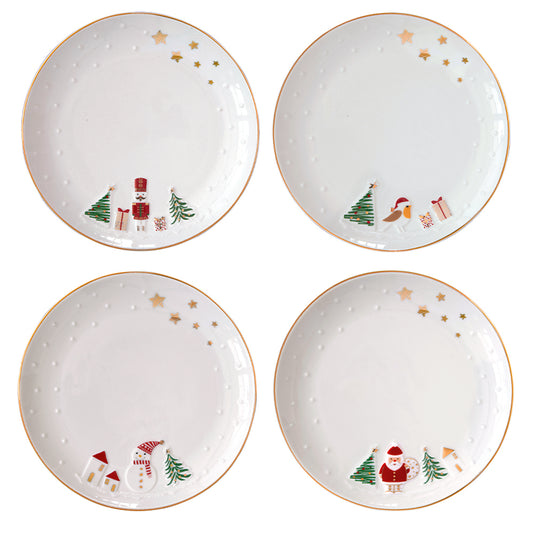 Let it Snow Set of 2 16cm Plates (Assorted)