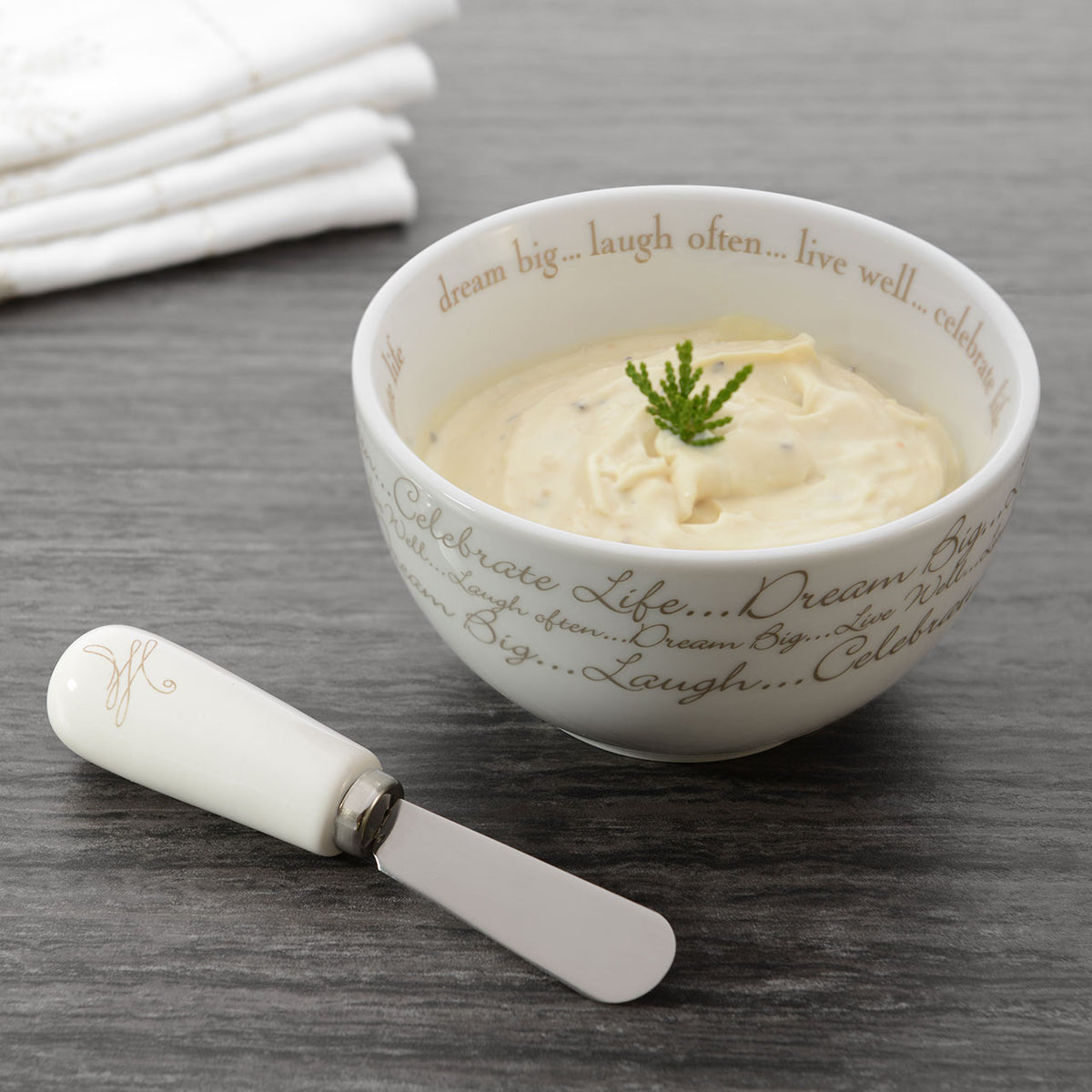 Celebration Dip Bowl with Spreader