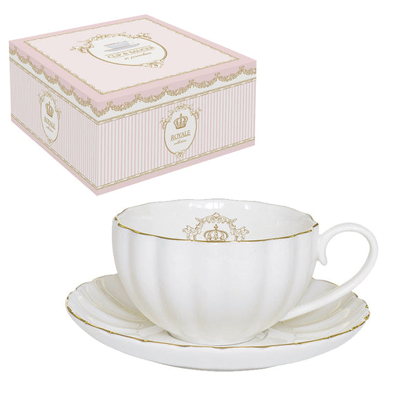 Royale Tea White Cup & Saucer