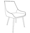 Idalia Dining Chair, Ebony